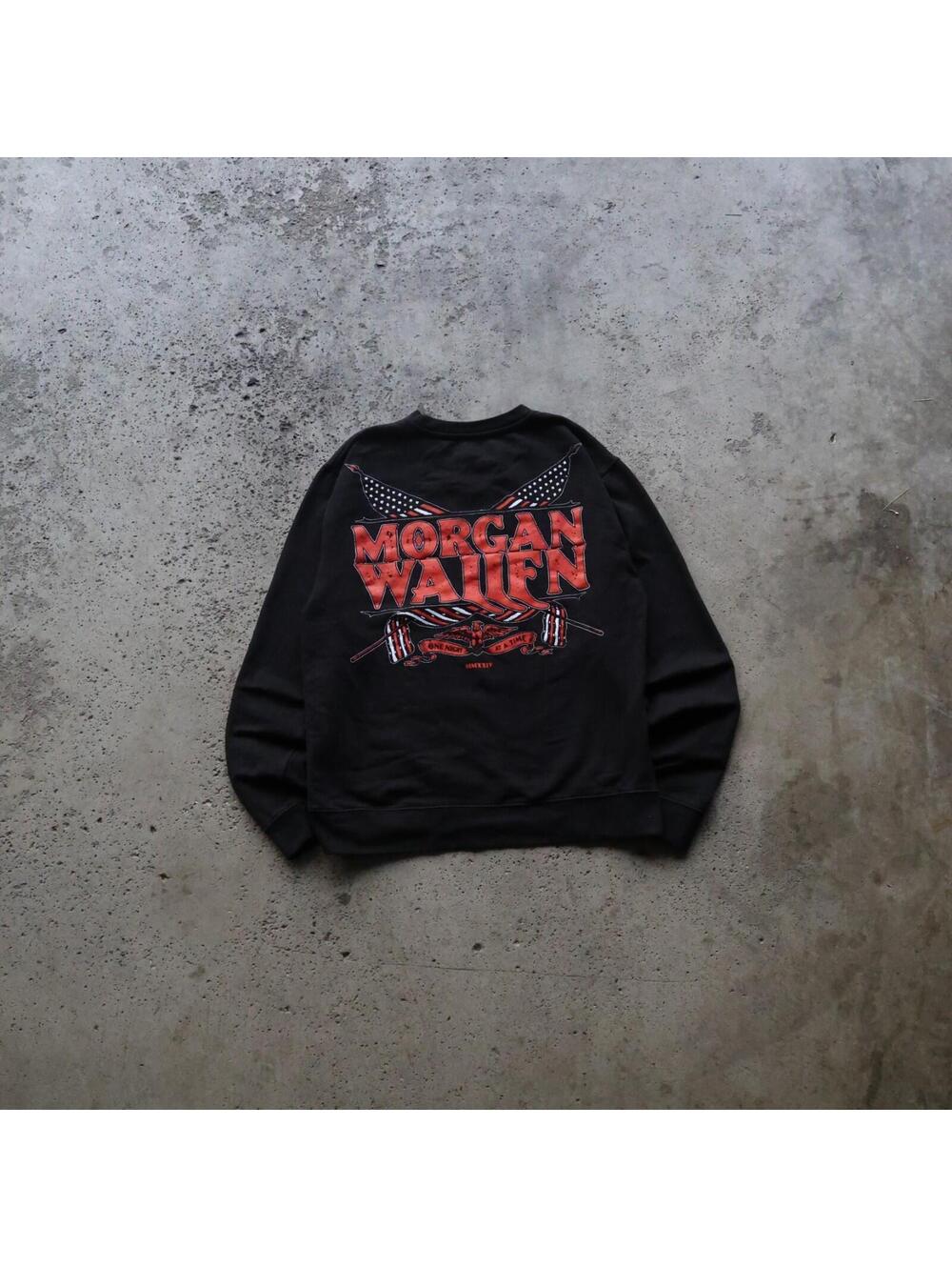Morgan Wallen Sweatshirt Mens Medium Black One Night At A Time Crewneck